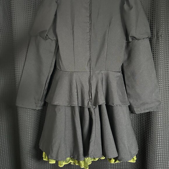 Goth Steampunk Halloween Costume Black Raven Dance Dress Cosplay Women - Picture 7 of 9